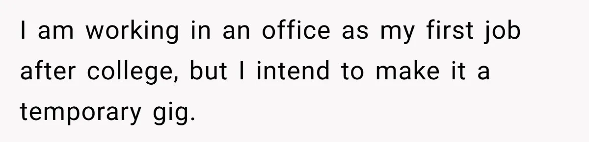 He Barely Knew His Coworker, So Why Did His Death Hit Him So Hard? I am working in an office as my first job after college, but I intend to make it a temporary gig.