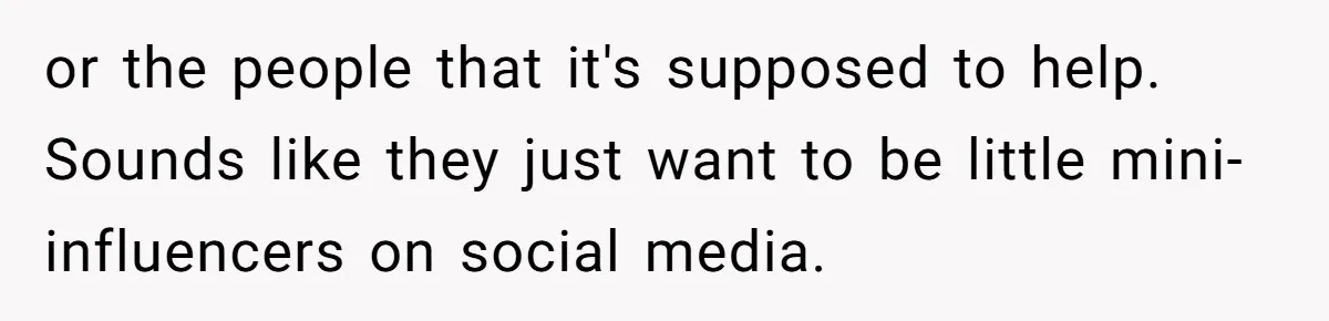 She Defended a Coworker’s Maternity Cover, Now the Whole Office Is Giving Her the Cold Shoulder or the people that it's supposed to help. Sounds like they just want to be little mini-influencers on social media.