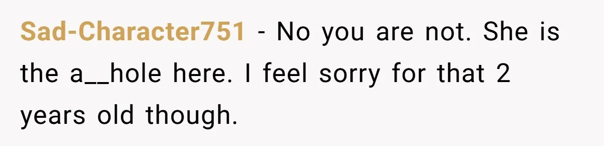 She Cheated, Left, and Came Back Homeless, Now He’s Being Asked to Fix It Sad-Character751 − No you are not. She is the a__hole here. I feel sorry for that 2 years old though.