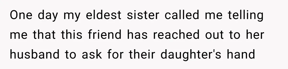 This Man Tried to Propose to an 18-Year-Old, and Her Uncle Stepped In Before It Went Any Further One day my eldest sister called me telling me that this friend has reached out to her husband to ask for their daughter's hand