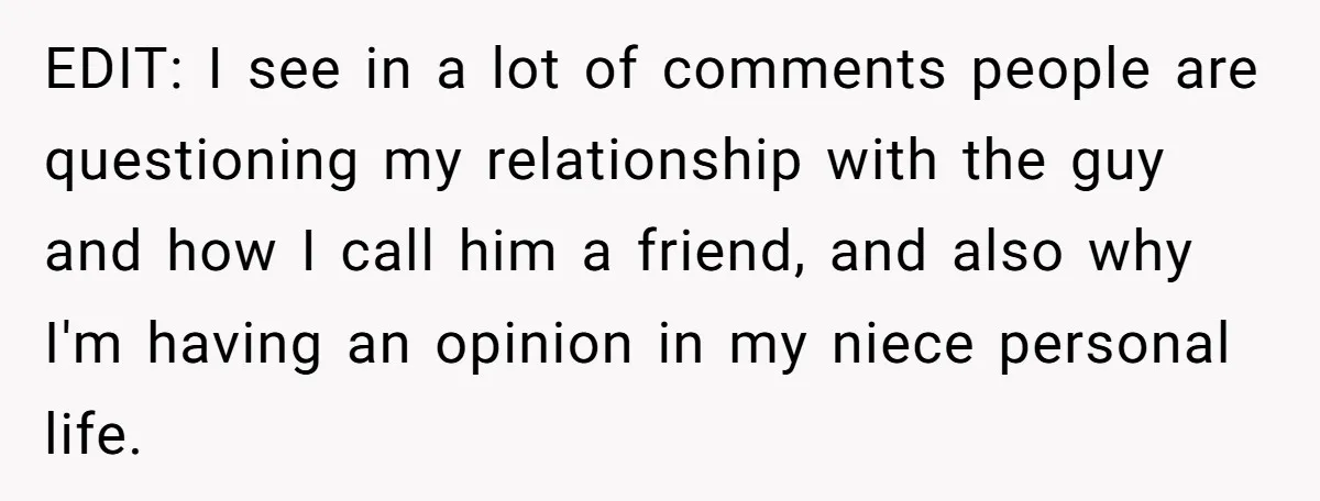 This Man Tried to Propose to an 18-Year-Old, and Her Uncle Stepped In Before It Went Any Further EDIT: I see in a lot of comments people are questioning my relationship with the guy and how I call him a friend, and also why I'm having an opinion...