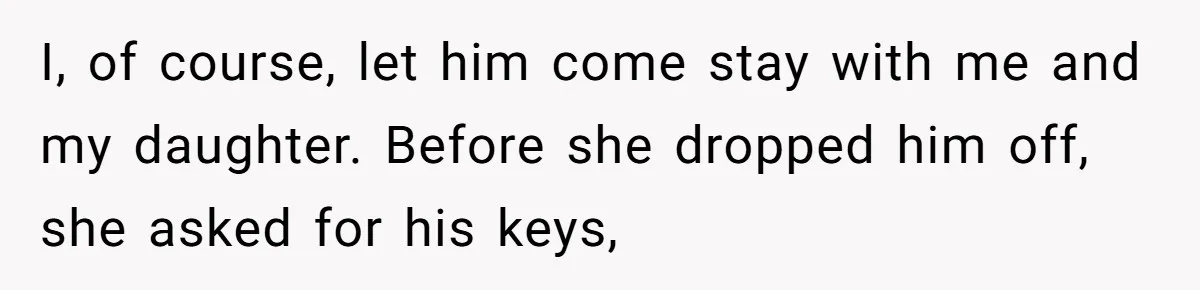 Wife Drops Off Her Legally Blind Husband At His Daughter House And Never Returns For Him I, of course, let him come stay with me and my daughter. Before she dropped him off, she asked for his keys,