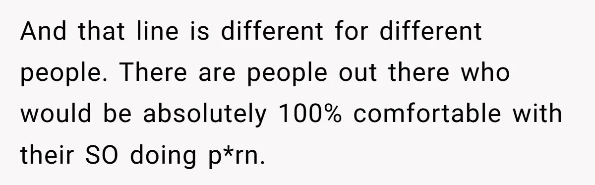 Husband Tries To Ban Wife From Underwear Modeling, She Fires Back ‘It’s My Body’ And that line is different for different people. There are people out there who would be absolutely 100% comfortable with their SO doing p*rn.