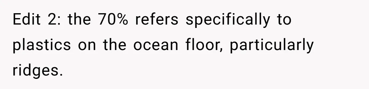 She’s Stockpiling Plastic Straws For Her Disability, But Her Cousin Accuses Her Of Destroying The Planet Edit 2: the 70% refers specifically to plastics on the ocean floor, particularly ridges.
