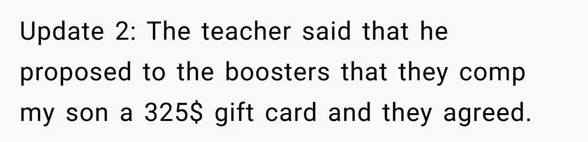Dad Threatens To Cancel School Fundraiser Order After His Son Doesn’t Get Oculus Prize Update 2: The teacher said that he proposed to the boosters that they comp my son a 325$ gift card and they agreed.