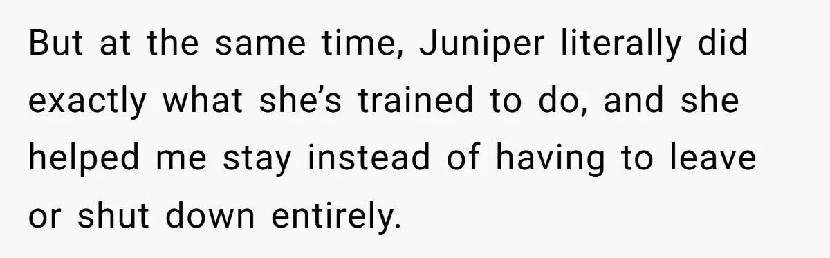 She Brought Her Service Dog to a Family Dinner to Manage Sensory Overload, and Her Aunt Called Her Self-Centered for It But at the same time, Juniper literally did exactly what she’s trained to do, and she helped me stay instead of having to leave or shut down entirely.
