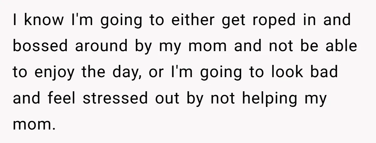 She’s Burned Out From Years of Caregiving and Doesn’t Want to Take Her Incontinent Mom to Her Daughter’s Graduation — Now Her Daughter Feels Caught in the Middle I know I'm going to either get roped in and bossed around by my mom and not be able to enjoy the day, or I'm going to look bad and...