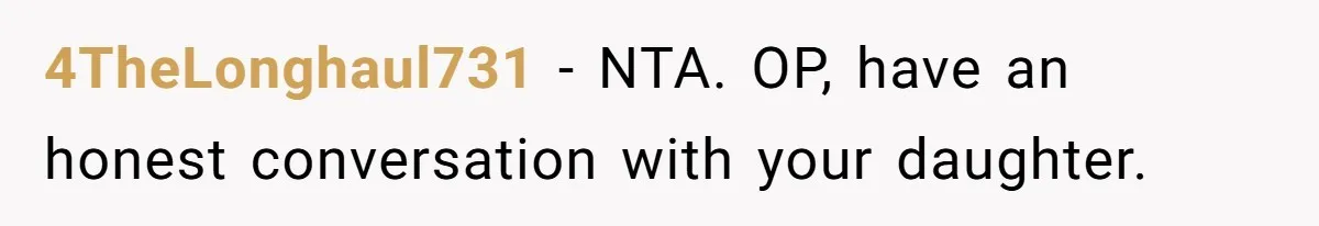 She’s Burned Out From Years of Caregiving and Doesn’t Want to Take Her Incontinent Mom to Her Daughter’s Graduation — Now Her Daughter Feels Caught in the Middle 4TheLonghaul731 − NTA. OP, have an honest conversation with your daughter.