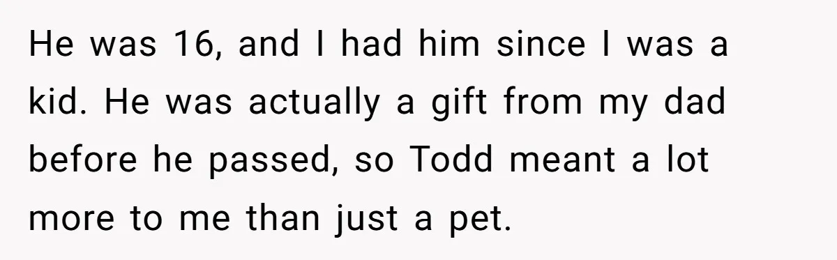 She Was Grieving Her Dog. Her Boyfriend Gave Her a Puppy, and It Made Everything Worse He was 16, and I had him since I was a kid. He was actually a gift from my dad before he passed, so Todd meant a lot more to...