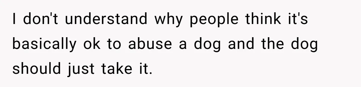 Woman’s Dog Growls At Niece After Year Of Harassment, Now Her Brother Wants It Put Down I don't understand why people think it's basically ok to abuse a dog and the dog should just take it.