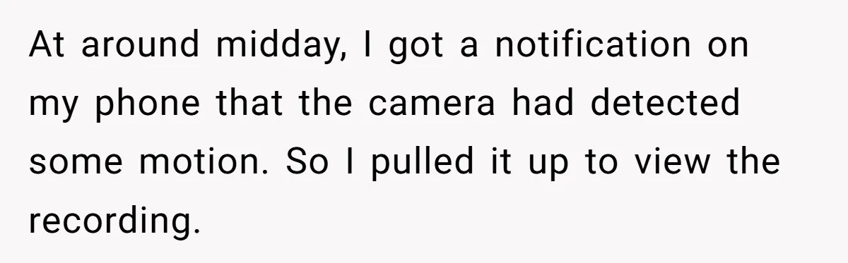 He Thought His Mom Was Going Into His Room. So He Set Up a Camera, and Found Out He Was Right At around midday, I got a notification on my phone that the camera had detected some motion. So I pulled it up to view the recording.