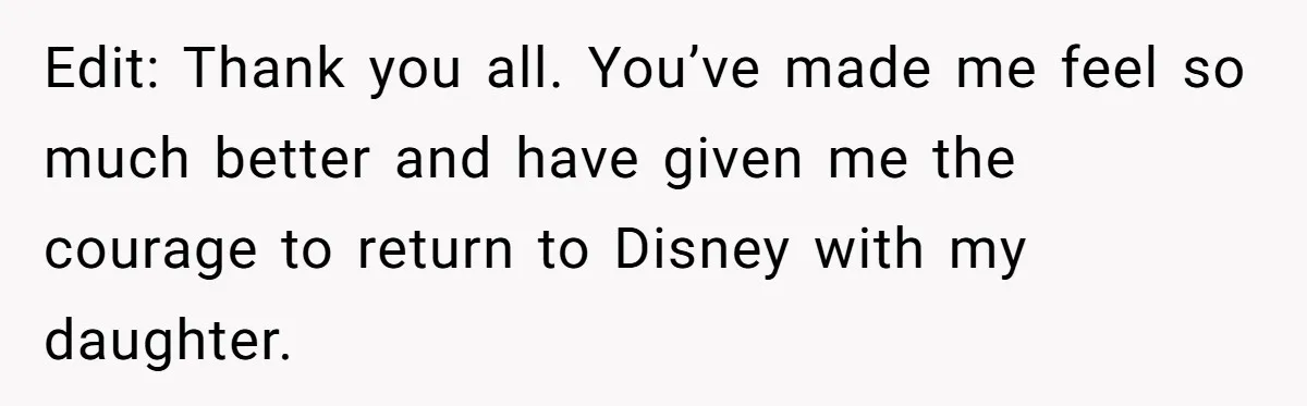 Toddler Throws A Fit While Waiting In Line At Disney World, Until Everyone Finds Out Her Condition Edit: Thank you all. You’ve made me feel so much better and have given me the courage to return to Disney with my daughter.