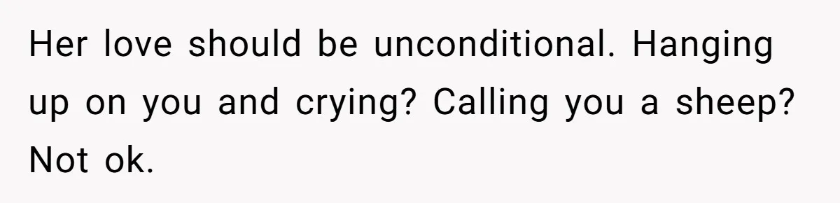 Daughter Refuses Flu Shot And Gets Threatened With College Fund Cuts By Her Antivax Mom Her love should be unconditional. Hanging up on you and crying? Calling you a sheep? Not ok.