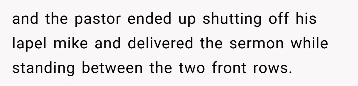 “You Want a Spotlight?” He Gave Them Exactly That, and They Regretted It Instantly and the pastor ended up shutting off his lapel mike and delivered the sermon while standing between the two front rows.