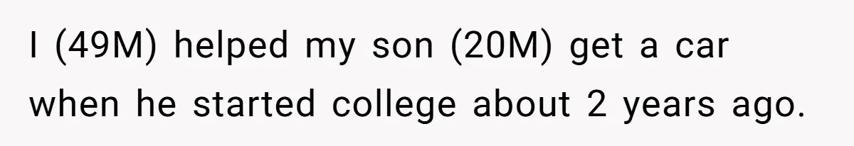 Father Demands Repayment After His Son Totaled A 12,000$ Car While Street Racing I (49M) helped my son (20M) get a car when he started college about 2 years ago.