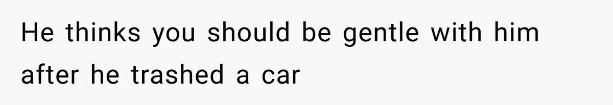 Father Demands Repayment After His Son Totaled A 12,000$ Car While Street Racing He thinks you should be gentle with him after he trashed a car
