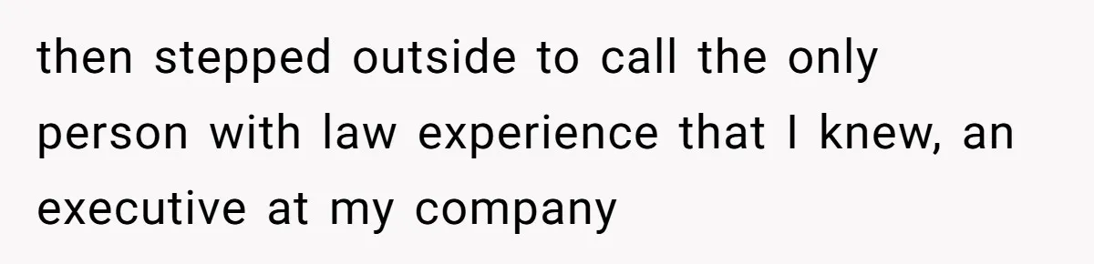Man Discovers His Wife’s Affair And Struggles With Whether To Divorce After Betrayal then stepped outside to call the only person with law experience that I knew, an executive at my company