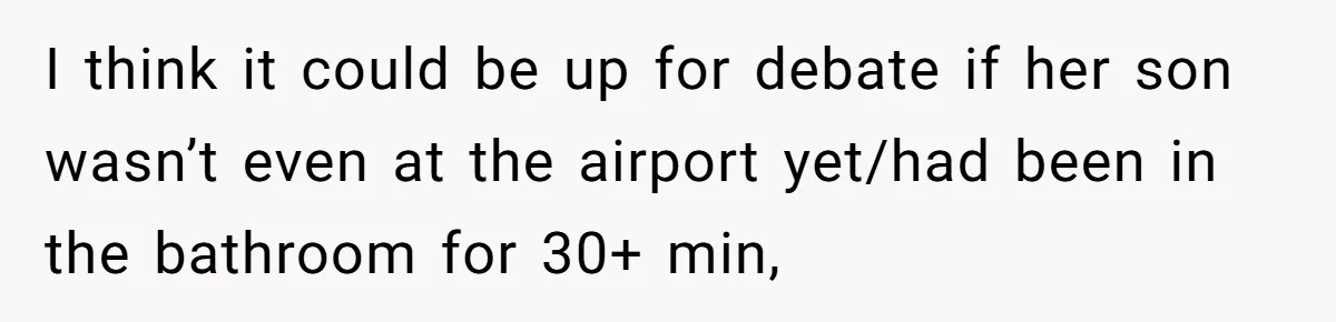 Finders-Keepers Traveler Refuses To Yield Airport Seat Saved For Someone Absent I think it could be up for debate if her son wasn’t even at the airport yet/had been in the bathroom for 30+ min,