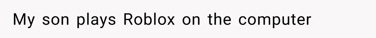 My son plays Roblox on the computer
