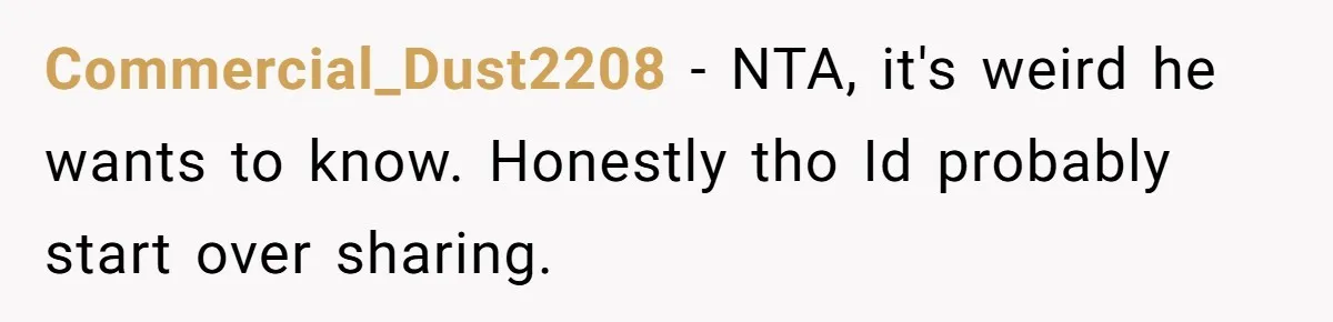 She Refuses To Tell Her Dad And Brother About Her Period, And Her Family’s Reaction Is Dividing Opinions Commercial_Dust2208 − NTA, it's weird he wants to know. Honestly tho Id probably start over sharing.