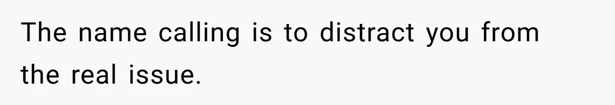 The name calling is to distract you from the real issue.