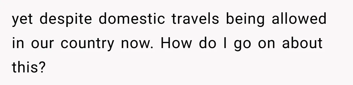 yet despite domestic travels being allowed in our country now. How do I go on about this?