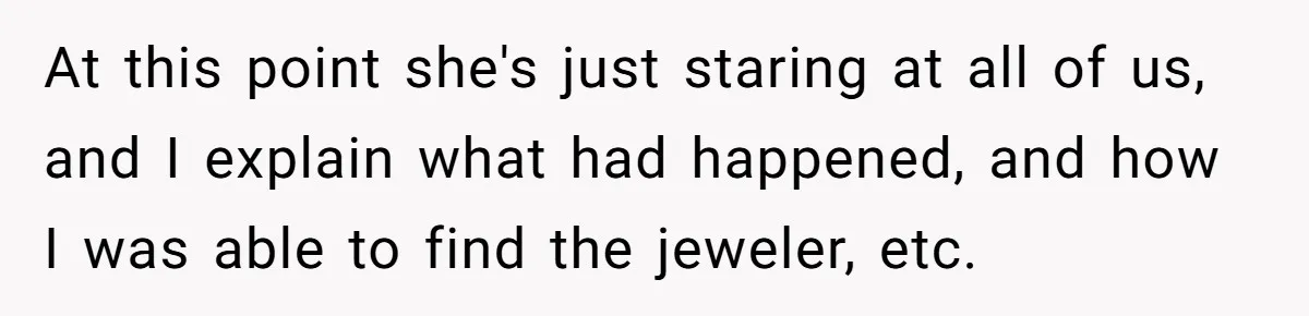 Man Surprises Wife With New Wedding Rings After Her Original Set Was Cut Off At this point she's just staring at all of us, and I explain what had happened, and how I was able to find the jeweler, etc.