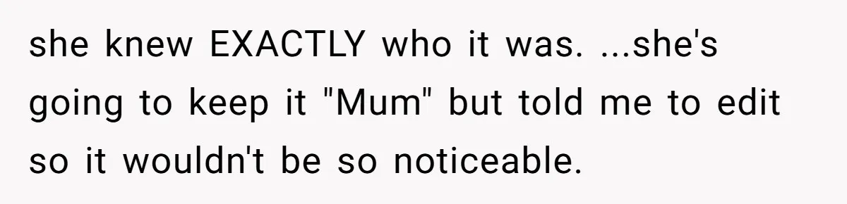 Man Surprises Wife With New Wedding Rings After Her Original Set Was Cut Off she knew EXACTLY who it was. ...she's going to keep it "Mum" but told me to edit so it wouldn't be so noticeable.