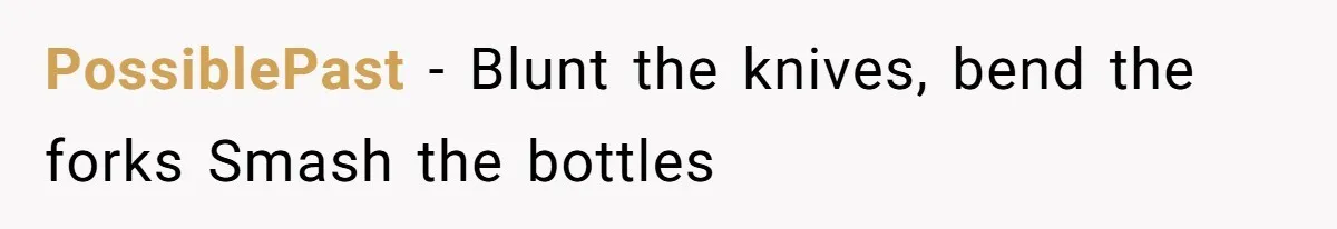 PossiblePast − Blunt the knives, bend the forks Smash the bottles
