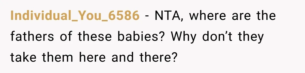She Drove Her Pregnant Sister Everywhere, Until a Baby Shower Invite Drew the Line Individual_You_6586 − NTA, where are the fathers of these babies? Why don’t they take them here and there?
