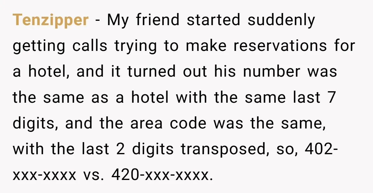 He Warned a Trucking Company About a Phone Mix-Up, They Ignored Him, So He Let Their Business Collapse for a Week Tenzipper − My friend started suddenly getting calls trying to make reservations for a hotel, and it turned out his number was the same as a hotel with the same...