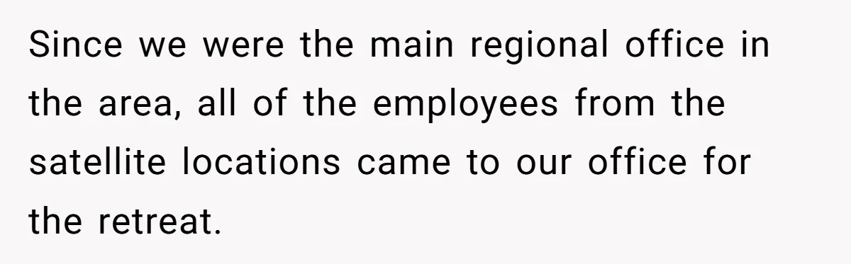 Man Loses His Job After Making A Joke About His Boss’s Daughter’s Drawing Since we were the main regional office in the area, all of the employees from the satellite locations came to our office for the retreat.