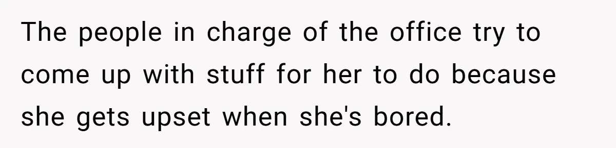 Man Loses His Job After Making A Joke About His Boss’s Daughter’s Drawing The people in charge of the office try to come up with stuff for her to do because she gets upset when she's bored.