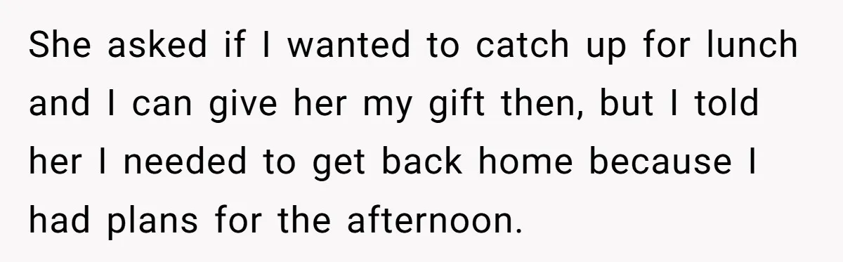 Woman Leaves Best Friend’s Birthday Party Early After Being Seated In The ‘B-List’ Room She asked if I wanted to catch up for lunch and I can give her my gift then, but I told her I needed to get back home because I...