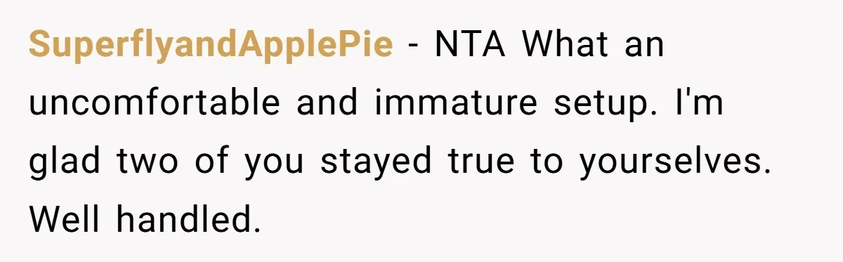 A Customer Asked Him to Catcall His Wife, He Refused, and Now His Coworkers Say He Ruined the Moment SuperflyandApplePie − NTA What an uncomfortable and immature setup. I'm glad two of you stayed true to yourselves. Well handled.