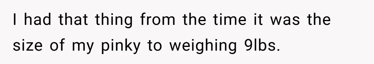 This Man’s Vegan Girlfriend Wants Him To Get Rid Of His Cat, What Should He Do? I had that thing from the time it was the size of my pinky to weighing 9lbs.
