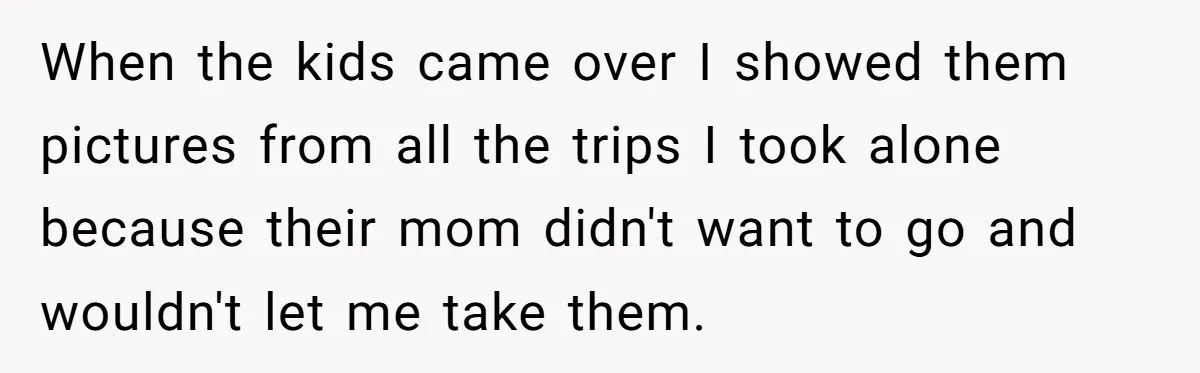 Dad Takes New Blended Family On Dream Vacation To His Home Country After Years Of Denial When the kids came over I showed them pictures from all the trips I took alone because their mom didn't want to go and wouldn't let me take them.