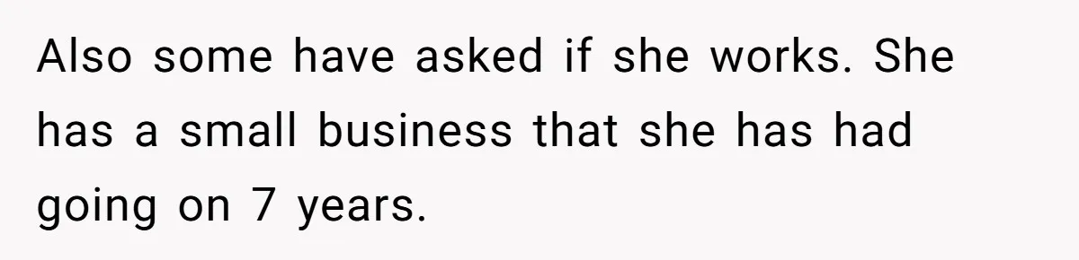 Exhausted Nurse Collapses Into Bed After Brutal Shifts But Wife Demands Diaper Change Immediately Also some have asked if she works. She has a small business that she has had going on 7 years.