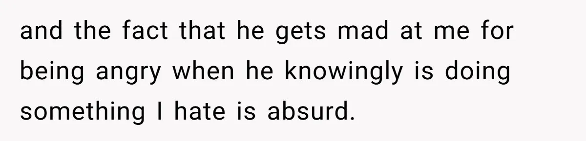 Wife Calls Out Husband Loudly At Family Dinner After Years Of "Tasering" and the fact that he gets mad at me for being angry when he knowingly is doing something I hate is absurd.
