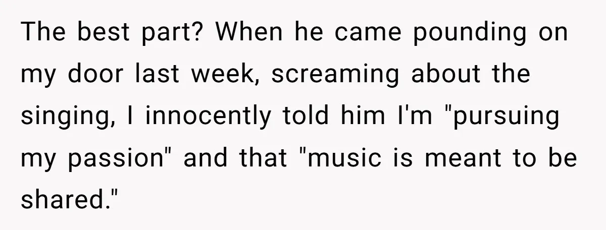 Neighbor Files Noise Complaints Over Her Coffee Grinder, So She Hits Back With Opera Singing The best part? When he came pounding on my door last week, screaming about the singing, I innocently told him I'm "pursuing my passion" and that "music is meant to...