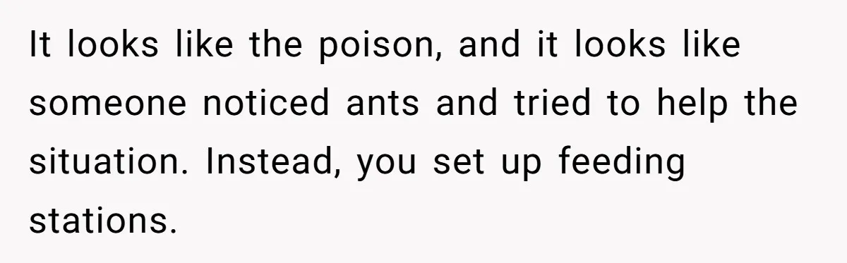 It looks like the poison, and it looks like someone noticed ants and tried to help the situation. Instead, you set up feeding stations.