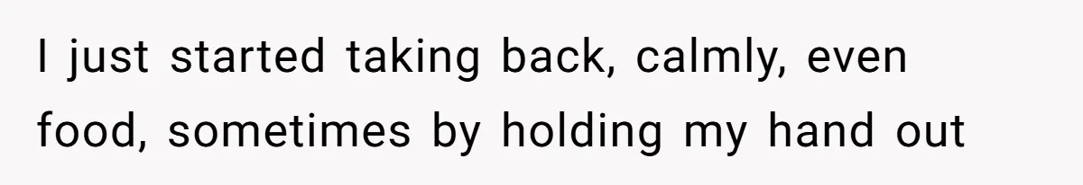 She Tries To Teach Her Colleague A Lesson About Snatching Things, Only To Make Everything Worse I just started taking back, calmly, even food, sometimes by holding my hand out