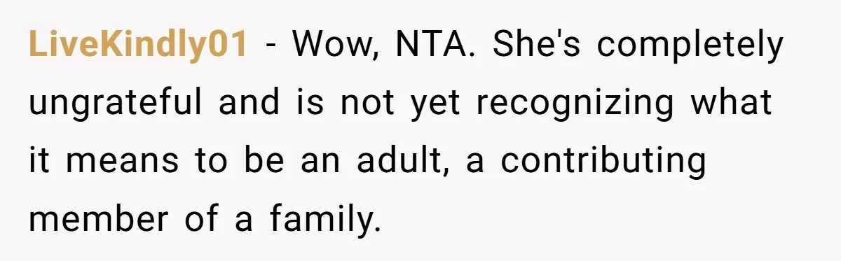 She Told Her Sister She’s Selfish After Refusing To Help With Kids, And Then Canceled The Engagement Party LiveKindly01 − Wow, NTA. She's completely ungrateful and is not yet recognizing what it means to be an adult, a contributing member of a family.