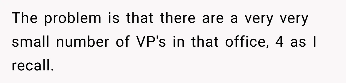 Former Employee Guides Colleagues To Leave Honest Reviews At Toxic Nonprofit The problem is that there are a very very small number of VP's in that office, 4 as I recall.