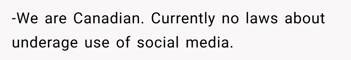 Mom Loses Her Cool After 'Influencer' SIL Keeps Pushing For More Content -We are Canadian. Currently no laws about underage use of social media.