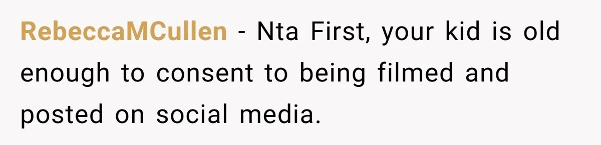 Mom Loses Her Cool After 'Influencer' SIL Keeps Pushing For More Content RebeccaMCullen − Nta First, your kid is old enough to consent to being filmed and posted on social media.