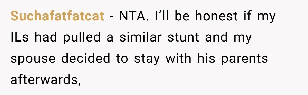 Grandma’s “Harmless Test” Backfires When Teen Calls Her Out And Dad Takes His Side Suchafatfatcat − NTA. I’ll be honest if my ILs had pulled a similar stunt and my spouse decided to stay with his parents afterwards,