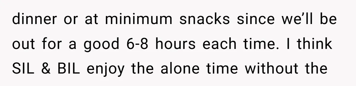Family Drama Over $50 of Leftover Paint After Thousands Spent on Niblings dinner or at minimum snacks since we’ll be out for a good 6-8 hours each time. I think SIL & BIL enjoy the alone time without the