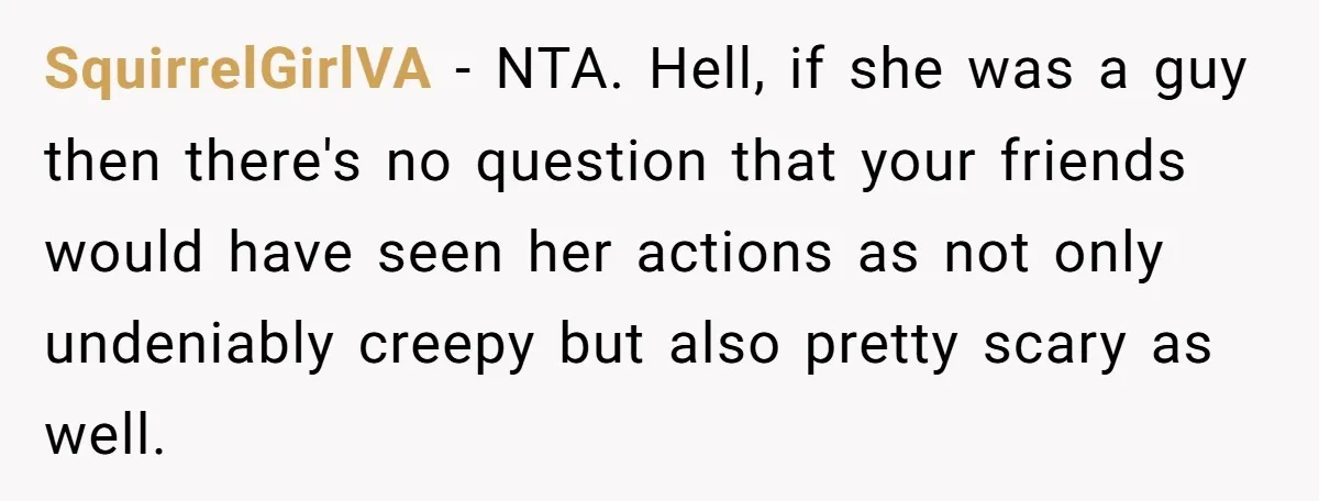 Secret "Finsta" Drama: When Your Bestie Pretends to Be Your Girlfriend Online SquirrelGirlVA − NTA. Hell, if she was a guy then there's no question that your friends would have seen her actions as not only undeniably creepy but also pretty scary...