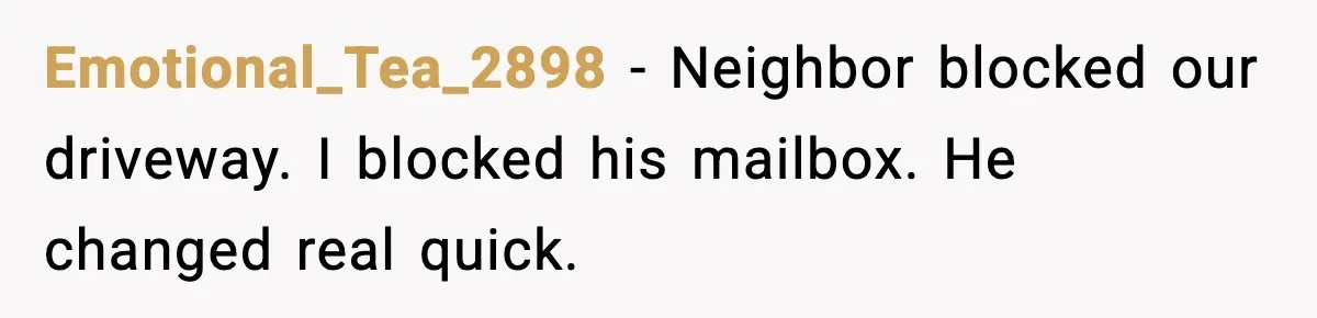 Man Gets Tire Slashed Over Parking, Parks Junk Car For A Year In Revenge Emotional_Tea_2898 - Neighbor blocked our driveway. I blocked his mailbox. He changed real quick.